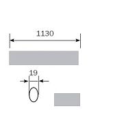 Горизонтальная перекладина (1130 мм) 945927 серая Горизонтальная перекладина (1130 мм) 945927 серая