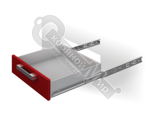 Направляющие шариковые 250х35 мм, полного выдвижения, Boyard,  DB3501Zn/250