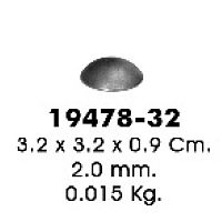 Заглушка металлическая круг 32х9х2 мм 19478-32 Заглушка металлическая круг 32х9х2 мм 19478-32