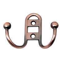 Крючок 2-х рожковый с шариками, YG1205S АС, медь,  122-114/208В  /50/500/ Крючок 2-х рожковый с шариками, YG1205S АС, медь,  122-114/208В  /50/500/