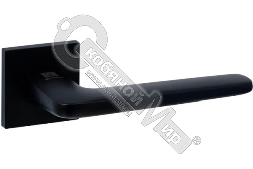 Ручки дверные на тонкой розетке FRESCO A-55-40 BLACK,черный BUSSARE