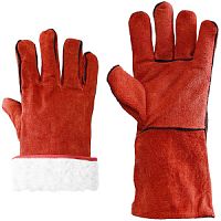 Краги спилковые пятипалые утеплен. (КРАСНЫЕ) /тип Трек/ Краги спилковые пятипалые утеплен. (КРАСНЫЕ) /тип Трек/