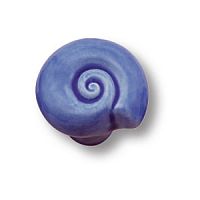 319М1 Ручка-кнопка ,ракушка керамическая морская коллекция,цвет:синий