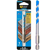 Сверло победитовое 5х45х90 мм, в блистере, GRAFF, 68545 Сверло победитовое 5х45х90 мм, в блистере, GRAFF, 68545