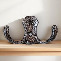Крючок мебельный малый антик серебро, (25),  КМ-2 