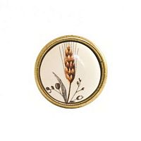 50547/20510 Ручка-кнопка,антич.бронза+фарфор/колосок /уп.200шт/ 50547/20510 Ручка-кнопка,антич.бронза+фарфор/колосок /уп.200шт/