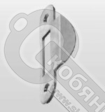 Ответная часть с языком короткая,мат хром В010001334 фото 2 Ответная часть с языком короткая,мат хром В010001334 фото 2