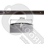 Порог АЛ-163-С  1,35м    антик медный, Стык алюминевый узкий, 25 мм фото 2