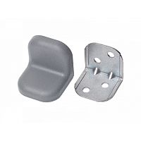 Уголок мебельный с пластиковой накладкой 24х24х25х1,2 мм, серый, 18714 /10/ Уголок мебельный с пластиковой накладкой 24х24х25х1,2 мм, серый, 18714 /10/