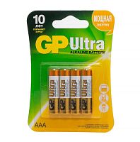 Батарейка GP мизинчиковая (ААА) Ultra G-TECH 24A LR03/286 BL4, в блистере (4 шт.), 407716 / 907500 Батарейка GP мизинчиковая (ААА) Ultra G-TECH 24A LR03/286 BL4, в блистере (4 шт.), 407716 / 907500