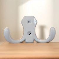 Крючок мебельный малый белый, (25), КМ-2