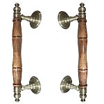 Ручка парадная деревянная двойная ПДД-1-310АБ антич. бронза Ручка парадная деревянная двойная ПДД-1-310АБ антич. бронза