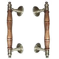 Ручка парадная деревянная двойная ПДД-1-310АБ антич. бронза Ручка парадная деревянная двойная ПДД-1-310АБ антич. бронза