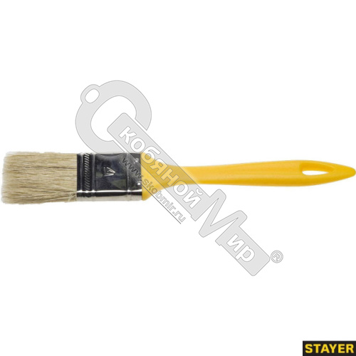 Кисть плоская 38 мм 1,5", искусственная щетина, дер. ручка, STAYER,  01032-038