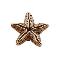 506L2 Ручка кнопка звезда морская коллекция,старая бронза