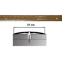Порог АЛ-163-С  1,35м    антик  дуб, Стык алюминевый узкий, 25 мм