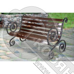 Скамья Французская лоза большой вензель, 0.9 м фото 2 Скамья Французская лоза большой вензель, 0.9 м фото 2