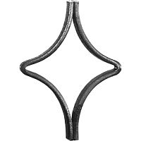 Вставка в балясину Ромб 175х120 мм полоса 12х6 мм 1723Т/Д 002/ Вставка в балясину Ромб 175х120 мм полоса 12х6 мм 1723Т/Д 002/