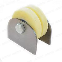 Ролик капролон d=50 мм под полосу на пластинах, К2521 Ролик капролон d=50 мм под полосу на пластинах, К2521