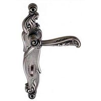 Ручка на дл.планке под ключ. цил.,FLOR BL. SILVER (CL),чернен. серебро Ручка на дл.планке под ключ. цил.,FLOR BL. SILVER (CL),чернен. серебро