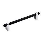 8951 0160 CR/AL6 Ручка скоба модерн, глянцевый хром/черный 160 мм BRASS 8951 0160 CR/AL6 Ручка скоба модерн, глянцевый хром/черный 160 мм BRASS