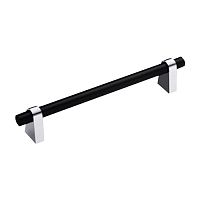 8951 0160 CR/AL6 Ручка скоба модерн, глянцевый хром/черный 160 мм BRASS 8951 0160 CR/AL6 Ручка скоба модерн, глянцевый хром/черный 160 мм BRASS