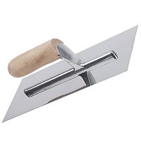 Гладилка стальная 280х130 мм, зеркальная полировка, деревянная ручка, MATRIX, 86732*** Гладилка стальная 280х130 мм, зеркальная полировка, деревянная ручка, MATRIX, 86732***