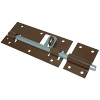 Засов гаражный с проушиной, 300 мм, коричневый металлик Засов гаражный с проушиной, 300 мм, коричневый металлик