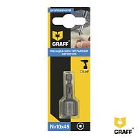 Бита SW 10х45 мм, шестигранная магнитная Impact, в блистере, Expert GRAFF (1 шт.), 5801045 Бита SW 10х45 мм, шестигранная магнитная Impact, в блистере, Expert GRAFF (1 шт.), 5801045