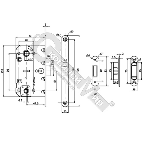 Защелка магнитная BORDER Черный 81859  фото 2