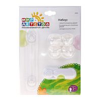 Блокиратор двери гибкий, блокиратор стеклянных дверей, 4 накладки на углы (набор) 651823 Блокиратор двери гибкий, блокиратор стеклянных дверей, 4 накладки на углы (набор) 651823