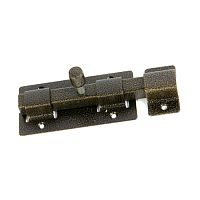 Задвижка дверная ЗД-06 (полый движок), полимер бронза /20/ Задвижка дверная ЗД-06 (полый движок), полимер бронза /20/