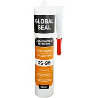 Герметик силиконовый бесцветный под пистолет, 280 мл, GlobalSeal GS98 /24/*** Герметик силиконовый бесцветный под пистолет, 280 мл, GlobalSeal GS98 /24/***