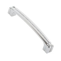 Ручка-скоба мебельная 128 мм, хром с кристаллами, KERRON, 72247 / CRL 18-128*** Ручка-скоба мебельная 128 мм, хром с кристаллами, KERRON, 72247 / CRL 18-128***