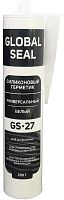 Герметик силиконовый универсальный белый под пистолет, 290 г, GlobalSeal GS27 /24/ Герметик силиконовый универсальный белый под пистолет, 290 г, GlobalSeal GS27 /24/