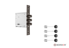 Замок врезной "BORDER" G 8-6 Э черный никель, 87367 Замок врезной "BORDER" G 8-6 Э черный никель, 87367