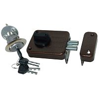 Замок накладной САМ Нд АМ универсальный, медь (Рязань), 87100 Замок накладной САМ Нд АМ универсальный, медь (Рязань), 87100