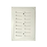 Решетка вентиляционная металлическая с заслонкой 240х165 мм, белая Решетка вентиляционная металлическая с заслонкой 240х165 мм, белая