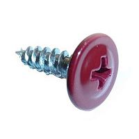 Саморез с прессшайбой, острый RAL3005  4,2х16 винно-красный /500/ Саморез с прессшайбой, острый RAL3005  4,2х16 винно-красный /500/