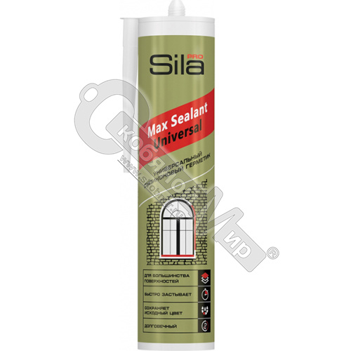 Герметик силиконовый универсльный белый, 290 мл, Sila PRO Max Sealant, (1уп-25шт)