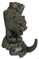 Крючок "Барс" окрашенный,патинированный,цвет:бронза Крючок "Барс" окрашенный,патинированный,цвет:бронза