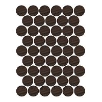 Заглушки самоклеющиеся пластик. 14 мм для евровинта, Зебрано темное (лист 50 шт.) Заглушки самоклеющиеся пластик. 14 мм для евровинта, Зебрано темное (лист 50 шт.)