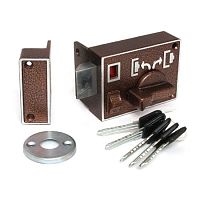 Замок накладной ЗН2А-СМ медный антик Замок накладной ЗН2А-СМ медный антик