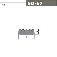 Уплотнитель SD-67 9х3 мм, черный, 150 м (6 шт./уп.) Уплотнитель SD-67 9х3 мм, черный, 150 м (6 шт./уп.)
