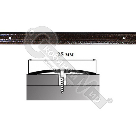 Порог АЛ-163-С 1,8м антик медный, Стык алюминевый узкий, 25 мм Порог АЛ-163-С 1,8м антик медный, Стык алюминевый узкий, 25 мм