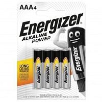 Батарейка Energizer мизинчиковая (ААА) Alkaline Power LR03/286 BL4 (1 шт.), 678831 Батарейка Energizer мизинчиковая (ААА) Alkaline Power LR03/286 BL4 (1 шт.), 678831