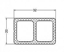 Спейсер СП-32 20х32 мм 1шт-3 метра Заказная Спейсер СП-32 20х32 мм 1шт-3 метра Заказная