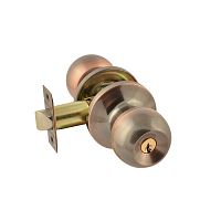 Ручка цилиндровая шар 6871 AC медь,блистер 6/24 Ручка цилиндровая шар 6871 AC медь,блистер 6/24