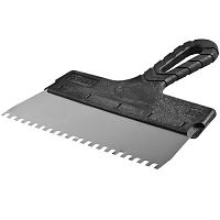 Шпатель зубчатый 250 мм, зуб 6х6 мм, нержавеющая сталь, пластмассовая ручка, 85139 / 10078-25-06 Шпатель зубчатый 250 мм, зуб 6х6 мм, нержавеющая сталь, пластмассовая ручка, 85139 / 10078-25-06