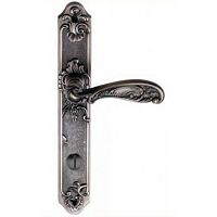 Ручка на дл.планке,фиксатор FLOR BL. SILVER (OL) черненое серебро, Ручка на дл.планке,фиксатор FLOR BL. SILVER (OL) черненое серебро,